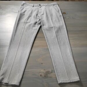 Zara Men's Gray Dress Pants Size 34 USA Flat Front Inseam 29" Stretch Business *